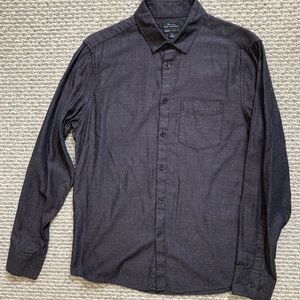 Marc Anthony Luxury Slim Fit Black Dress Shirt